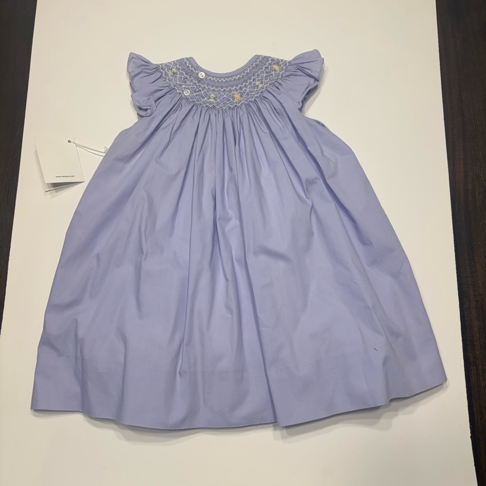 PETIT AMI DRESS  SMOCKING SIZE 12 MONTHS
COLOR LAVENDER